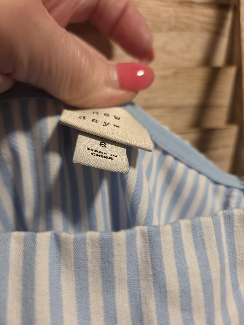 A New Day 8 Blue White Striped Maxi Dress w/Pockets - Picture 7 of 9